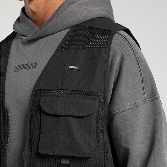 Men’s Gymshark Woven Vest Size M Black - Picture 3 of 6